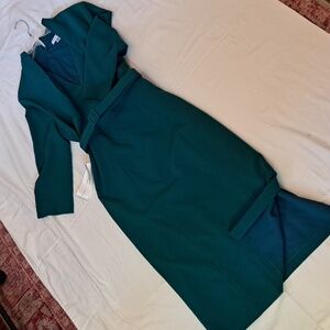 Stunning Teal Belted Column Dress Kay Unger